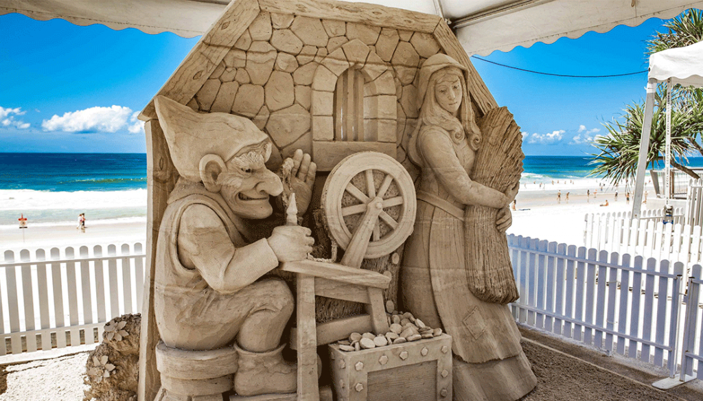 Sand Sculpture of Rumplestilkskin