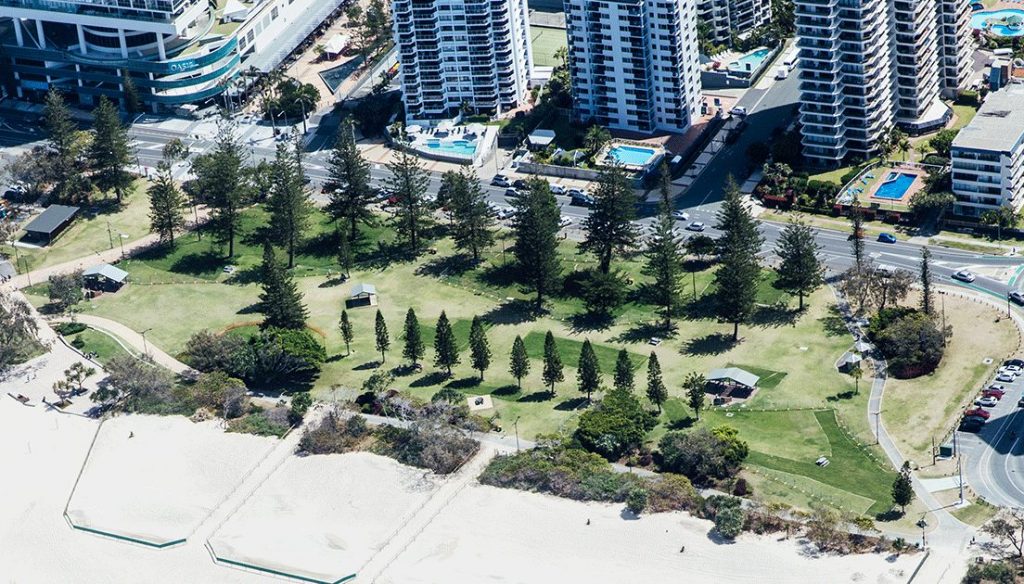 Aerial photo of park