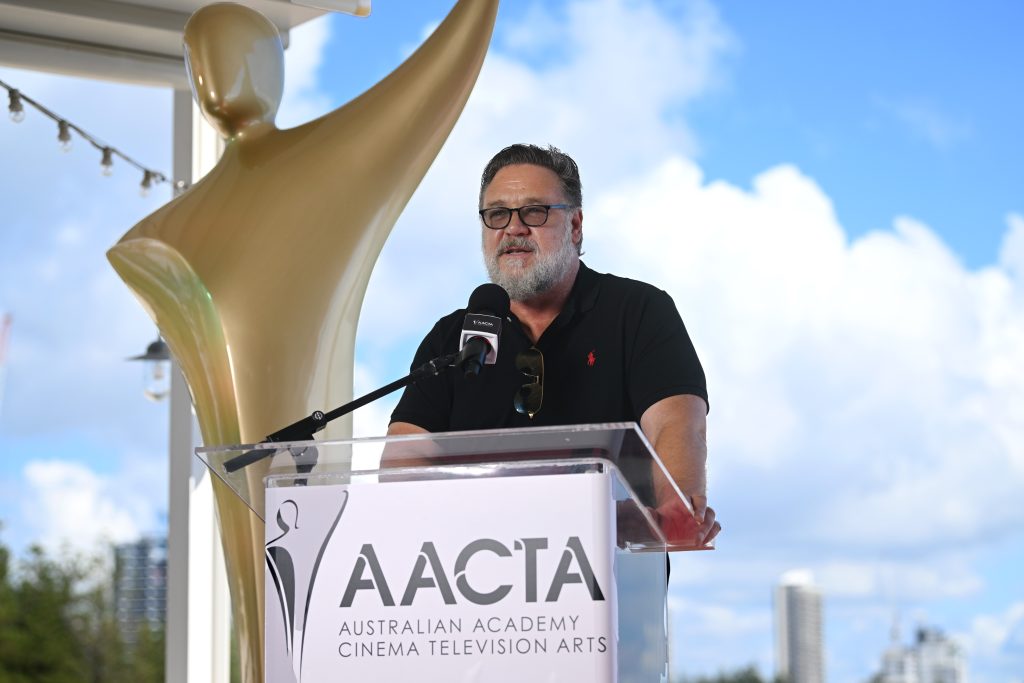 Russell Crowe Attends AACTA Announcement On Gold Coast